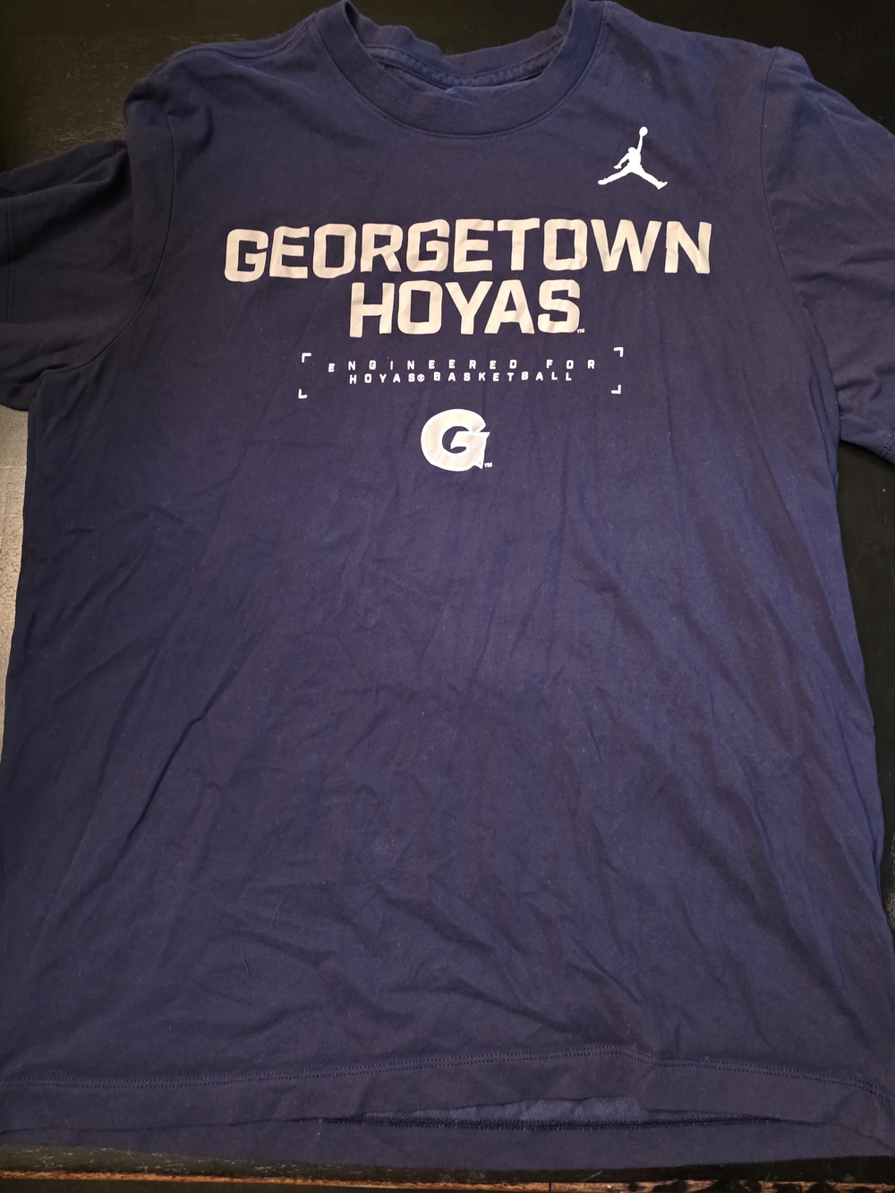 Jordan Georgetown Hoyas Womens Basketball Navy Blue Short Sleeve Tee